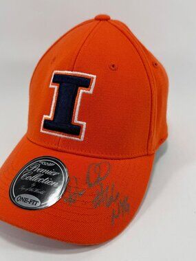University Illinois Top of the World Hat Dan Diehl 66 New York Giants Signed Cap